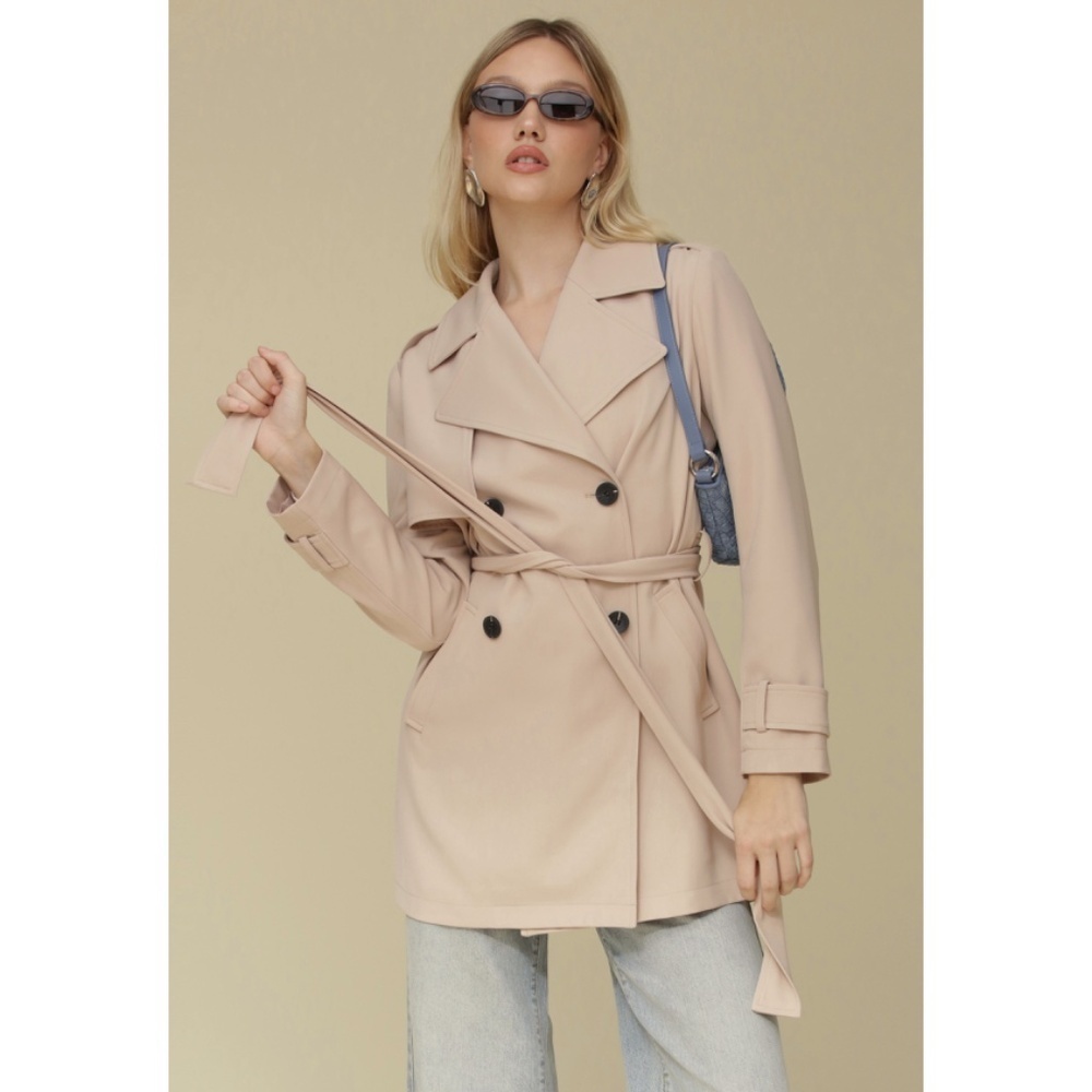 Avec Les Filles Beige Trench Coat